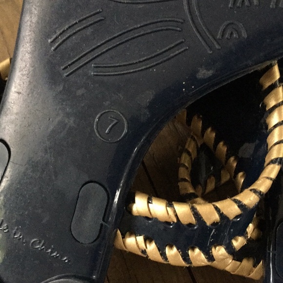 Jack Rogers navy gold thong sandals - Picture 4 of 4